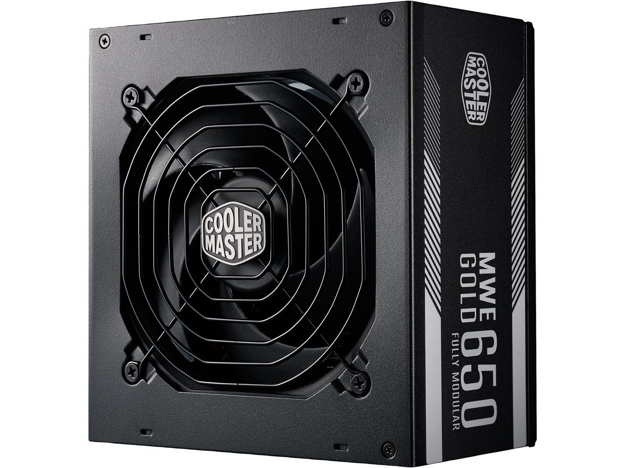 Cooler Master MWE Gold 650 Watt Fully Modular, Compact, Silent Fan 80 PLUS Gold Power Supply, MPY-6501-AFAAG-US