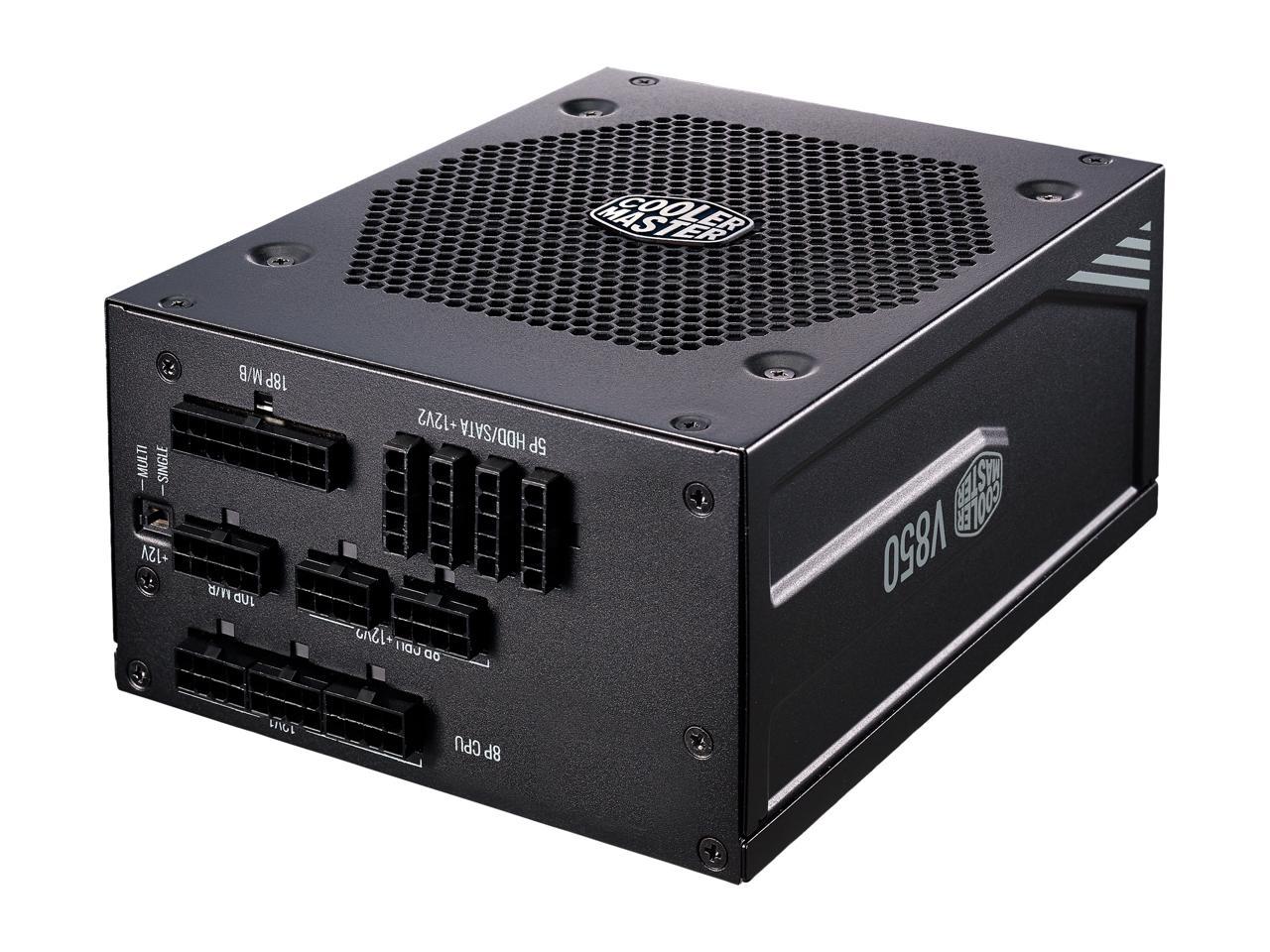 Cooler Master V850 Platinum 850W Full-Modular, 80 PLUS Platinum, Japanese Capacitors, Single/Multi Rail Switch, 10 Year Warranty Power Supply