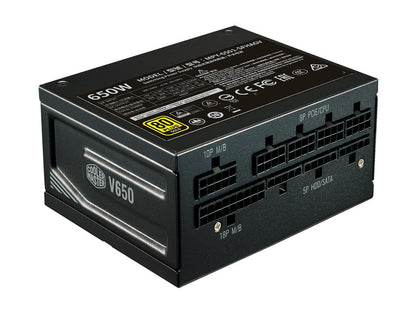 Cooler Master V650 SFX Gold Full Modular, 650W, 80+ Gold Efficiency, ATX Bracket Included, Quiet FDB Fan, Semi-fanless Operation, SFX Form Factor, 10 Year Warranty