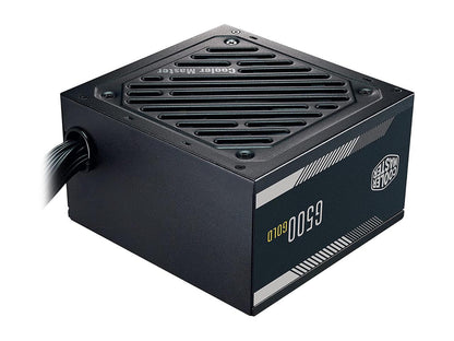 Cooler Master G500 Gold Power Supply, 500W 80+ Gold Efficiency, Intel ATX Version 2.52, Fixed Flat Black Cables. Quiet HDB Fan, 5 Year Warranty