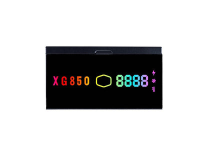 Cooler Master XG850 Plus Platinum ARGB Fully Modular, 850W, 80+ Platinum, ARGB 135mm Silent Fan, Built-in Information Display Panel , Intel ATX 12V Ver 2.53, 100% Japanese Capacitors