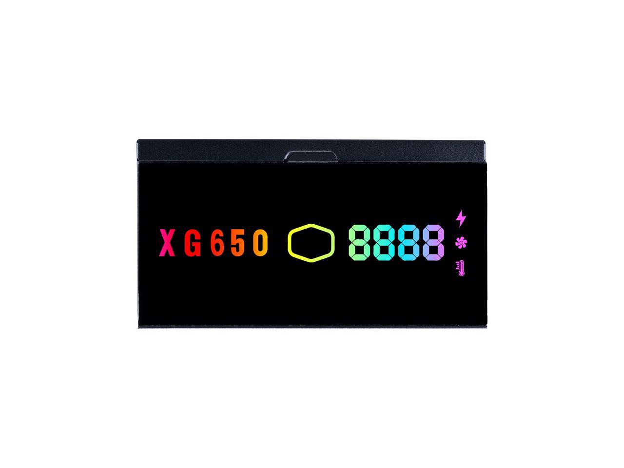 Cooler Master XG650 Plus Platinum ARGB Fully Modular, 650W, 80+ Platinum, ARGB 135mm Silent Fan, Built-in Information Display Panel , Intel ATX 12V Ver 2.53, 100% Japanese Capacitors