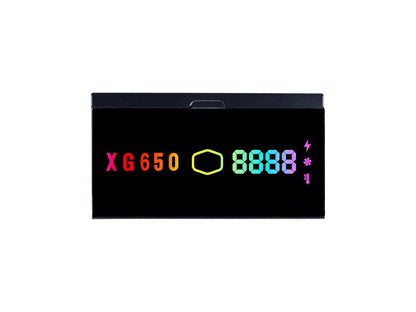 Cooler Master XG650 Plus Platinum ARGB Fully Modular, 650W, 80+ Platinum, ARGB 135mm Silent Fan, Built-in Information Display Panel , Intel ATX 12V Ver 2.53, 100% Japanese Capacitors