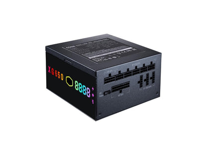Cooler Master XG650 Plus Platinum ARGB Fully Modular, 650W, 80+ Platinum, ARGB 135mm Silent Fan, Built-in Information Display Panel , Intel ATX 12V Ver 2.53, 100% Japanese Capacitors