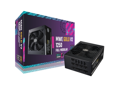 Cooler Master MWE Gold 1250 V2 ATX3.0 Fully Modular, 1250W, 80+ Gold Efficiency, Quiet 140mm FDB Fan, 2 EPS Connectors, High Temperature Resilience, (MPE-C501-AFCAG-3US)