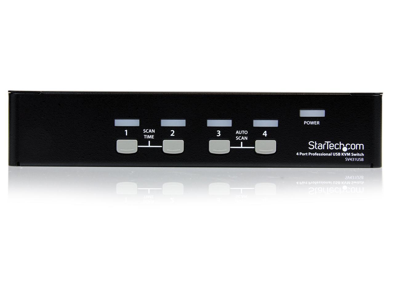 StarTech.com SV431USB 4 Port Professional VGA USB KVM Switch with Hub