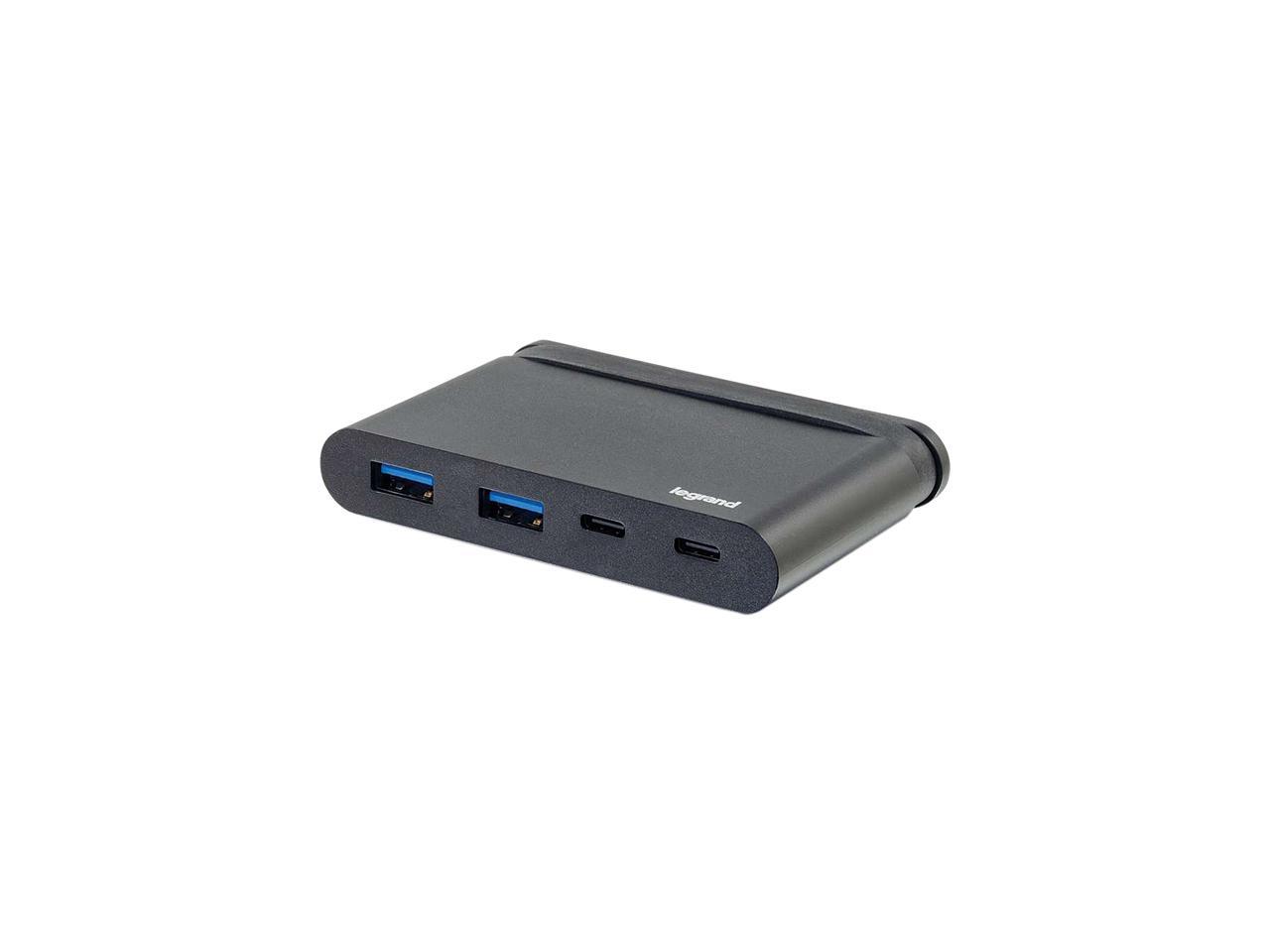 C2G 26914 USB-C Hub with USB-A, USB-C and Power Delivery, Black