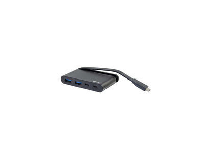 C2G 26914 USB-C Hub with USB-A, USB-C and Power Delivery, Black