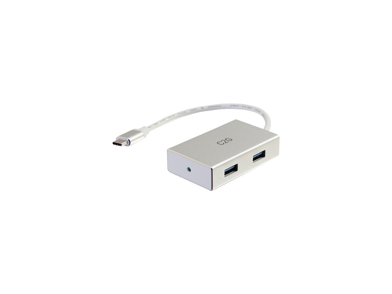 C2G 29827 USB C Hub - USB 3.0 Type-C to 4-Port USB A Hub