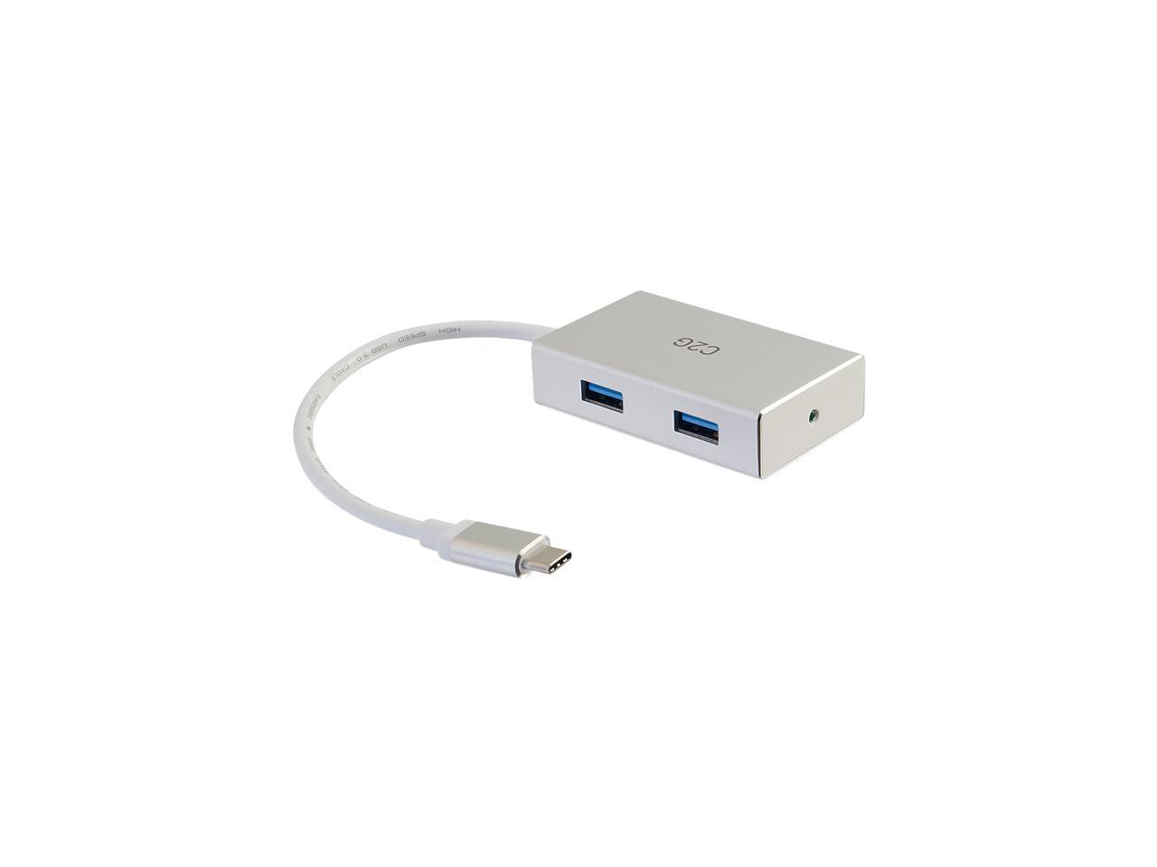 C2G 29827 USB C Hub - USB 3.0 Type-C to 4-Port USB A Hub