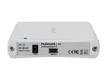 Wintec FileMate 3FME2500GW-R Aluminum alloy 2.5" White SATA I/II USB 2.0 HDD External Enclosure