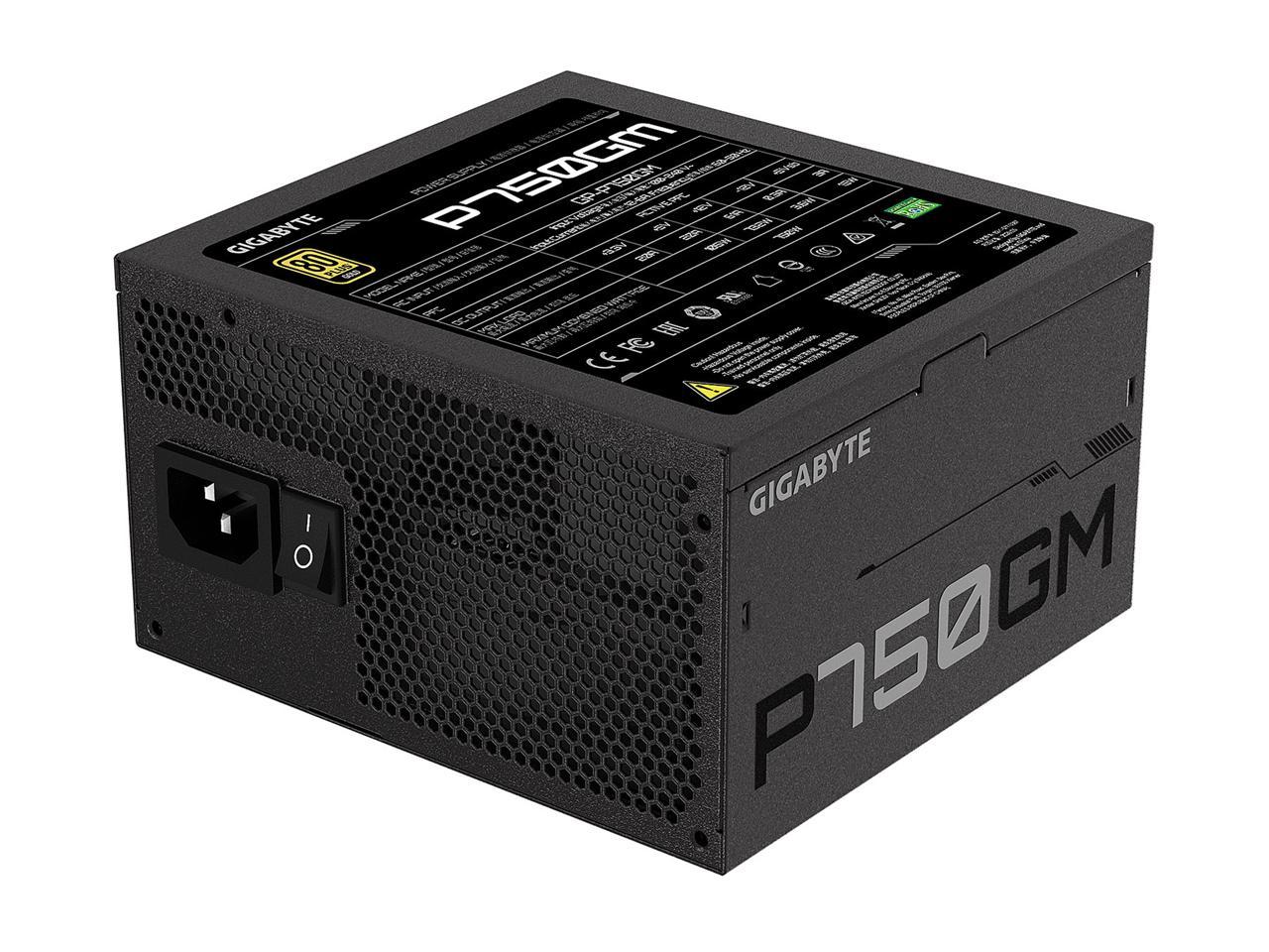 GIGABYTE GP-P750GM 750W ATX 12V v2.31 80 PLUS GOLD Certified Full Modular Active PFC Power Supply