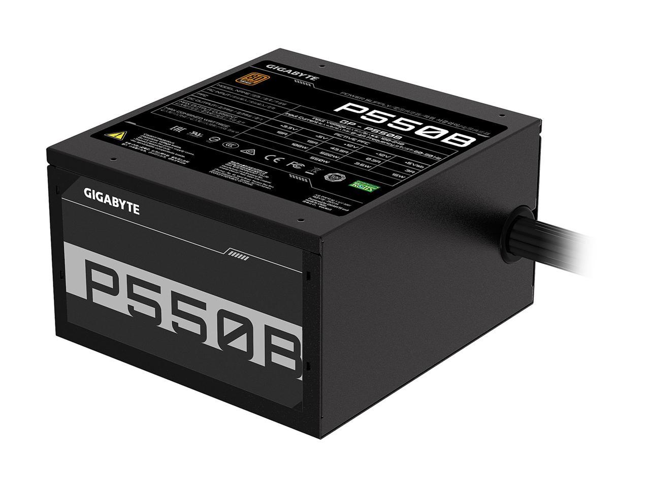 GIGABYTE GP-P550B 550W ATX 12V v2.31 80 PLUS BRONZE Certified Non-Modular Active PFC Power Supply