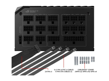 ASUS ROG Thor 1200 80+ Platinum 1200W Fully Modular RGB Power Supply with LIVEDASH OLED Panel and 10 Year Warranty