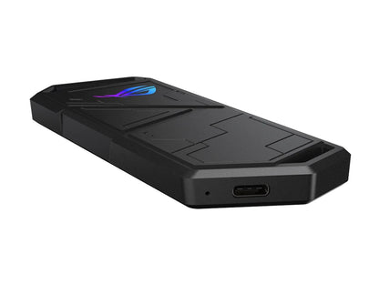 ASUS ROG STRIX Arion Aluminum Alloy M.2 NVMe SSD External Portable Enclosure Case Adapter, USB 3.2 Gen 2 Type-C (10 Gbps), USB-C to C and USB-C to A Cables, Fits PCIe 2280/2260/2242/2230 M Key/B+M Key