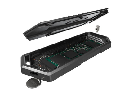 ASUS ROG STRIX Arion Aluminum Alloy M.2 NVMe SSD External Portable Enclosure Case Adapter, USB 3.2 Gen 2 Type-C (10 Gbps), USB-C to C and USB-C to A Cables, Fits PCIe 2280/2260/2242/2230 M Key/B+M Key