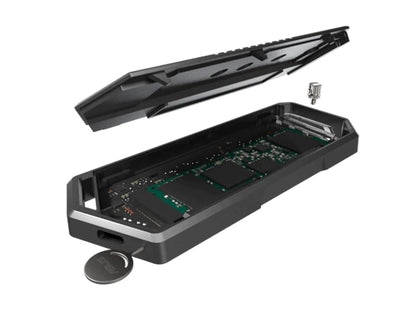 ASUS ROG STRIX Arion Aluminum Alloy M.2 NVMe SSD External Portable Enclosure Case Adapter, USB 3.2 Gen 2 Type-C (10 Gbps), USB-C to C and USB-C to A Cables, Fits PCIe 2280/2260/2242/2230 M Key/B+M Key