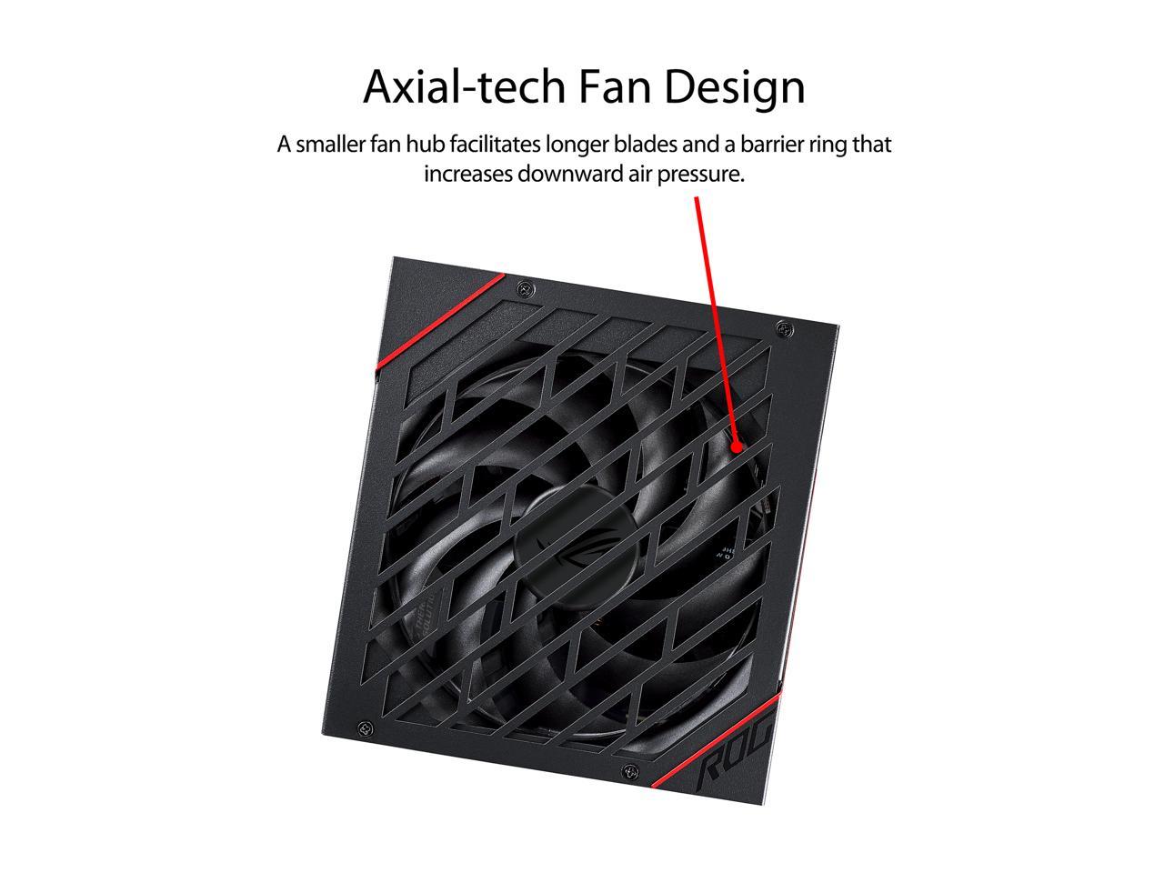 ASUS ROG STRIX 850G 850W Gold Power Supply, ROG Heatsinks, Axial-tech Fan Design, Dual Ball Fan Bearings, 0dB Technology, 80 PLUS Gold Certification, Fully Modular Cables, 10-Year Warranty