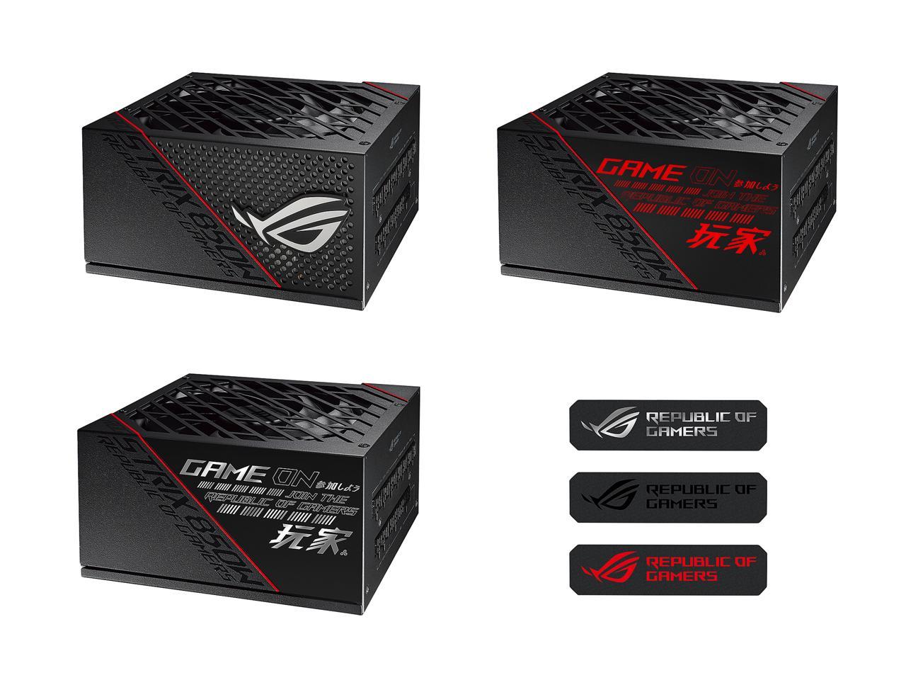 ASUS ROG STRIX 850G 850W Gold Power Supply, ROG Heatsinks, Axial-tech Fan Design, Dual Ball Fan Bearings, 0dB Technology, 80 PLUS Gold Certification, Fully Modular Cables, 10-Year Warranty
