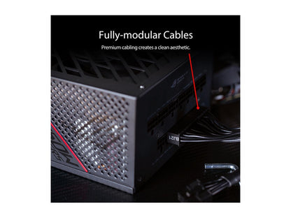 ASUS ROG STRIX 850G 850W Gold Power Supply, ROG Heatsinks, Axial-tech Fan Design, Dual Ball Fan Bearings, 0dB Technology, 80 PLUS Gold Certification, Fully Modular Cables, 10-Year Warranty