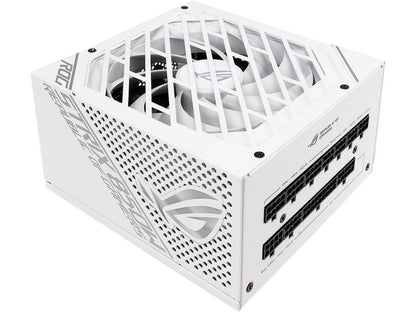 ASUS ROG STRIX 850G 850W White Edition Power Supply, ROG Heatsinks, Axial-tech Fan Design, Dual Ball Fan Bearings, 0dB Technology, 80 PLUS Gold Certification, Fully Modular Cables, 10-year Warranty
