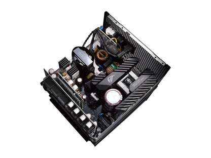 ASUS ROG STRIX 850G 850W White Edition Power Supply, ROG Heatsinks, Axial-tech Fan Design, Dual Ball Fan Bearings, 0dB Technology, 80 PLUS Gold Certification, Fully Modular Cables, 10-year Warranty