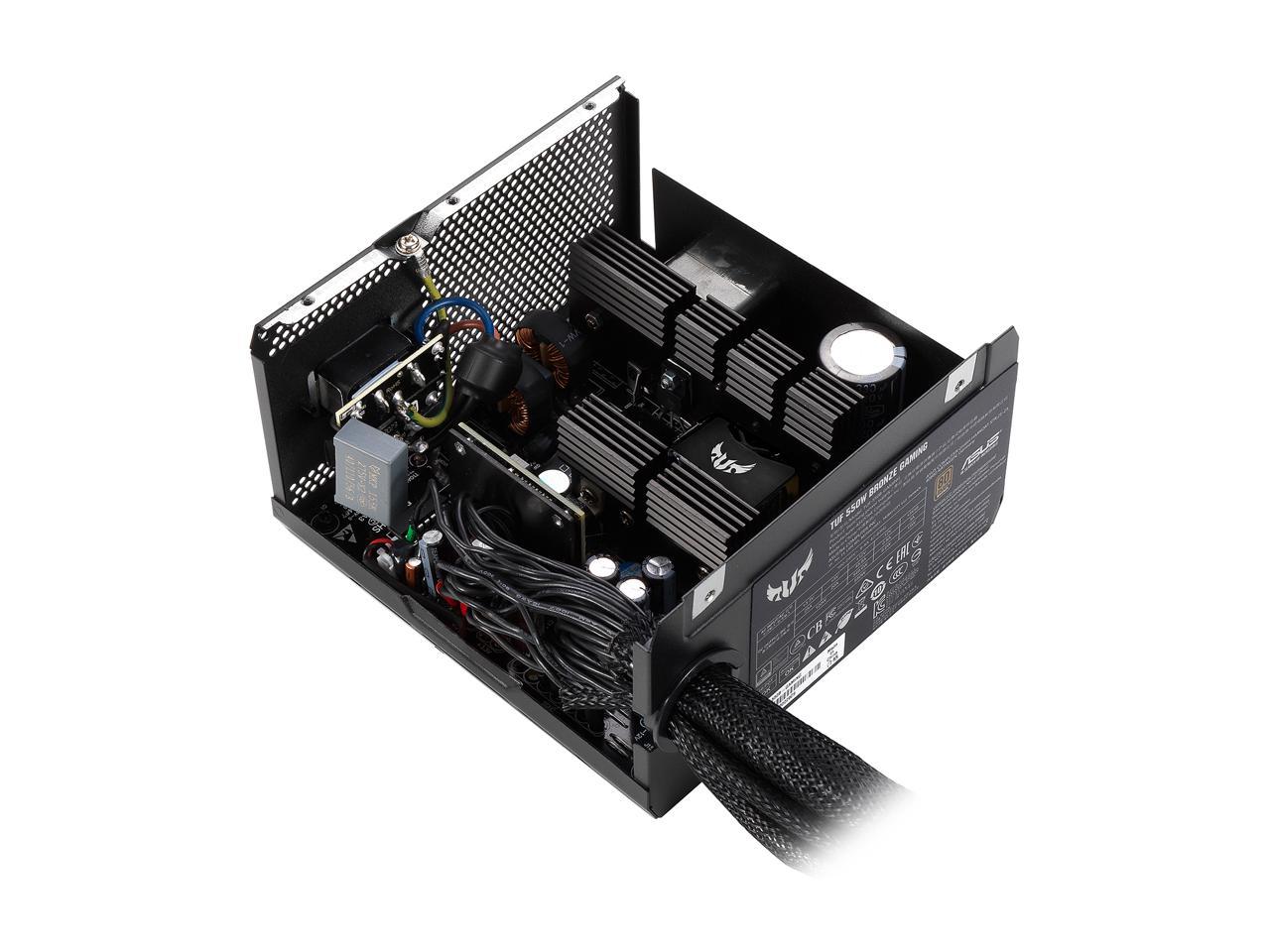 ASUS TUF GAMING 550W Bronze PSU, Power Supply, Axial-tech Fan Design, Dual Ball Fan Bearings, 0dB Technology, 80 PLUS Bronze Certification, 80cm 8-pin CPU Connector, 6-year Warranty