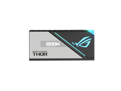 ASUS ROG Thor 1200W Platinum II (1200 Watt, Fully Modular Power Supply, 80+ Platinum, Lambda A++ Certified, ROG heatsinks, 135mm PWM fan, 0dB Mode, OLED Panel, Sleeved Cables, Aura Sync)