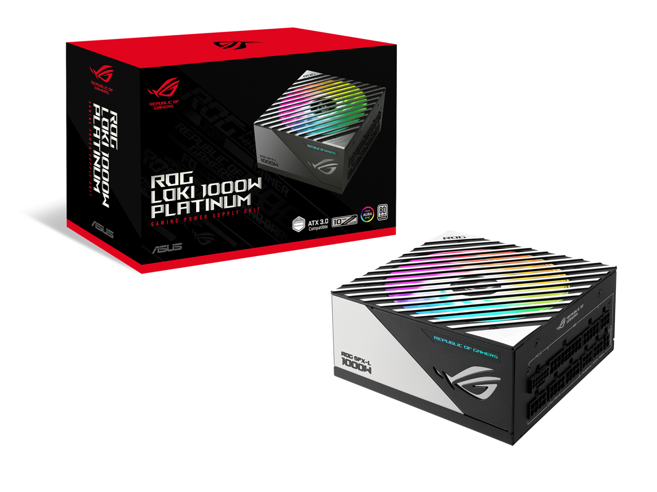 ASUS ROG Loki SFX-L 1000W Platinum (Fully Modular Power Supply, 80+ Platinum, 120mm PWM ARGB Fan, Aura Sync, ATX 3.0 Compatible, PCIe 5.0 Ready)