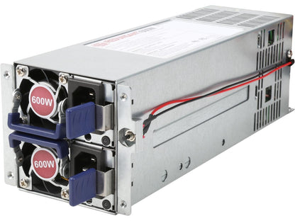 Athena Power AP-RRU2ATX608 ATX Connector 24(20+4) pin x 1P4-12V 4 Pin x 1EPS 12V 8 Pin x 2PCIE 6+2 Pin x 2SATA 15 Pin x 3Molex 4 Pin x 3 600W Redundant 2U Micro redundant PSU - OEM
