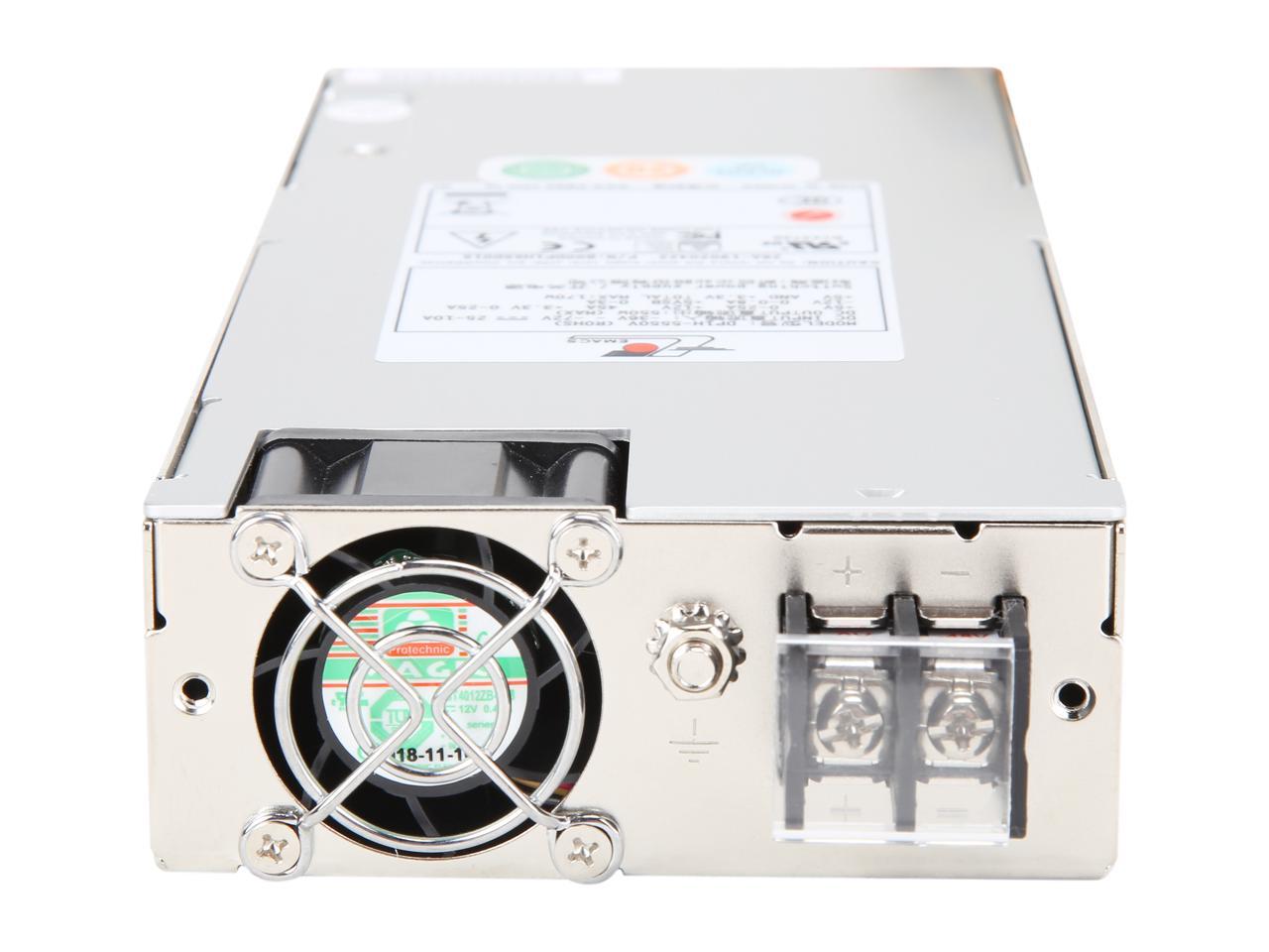 Athena Power Zippy DP1H-5550V Zippy DC to DC 1U IPC Power 550W +/- 48V Input, 80+ Titanium - OEM
