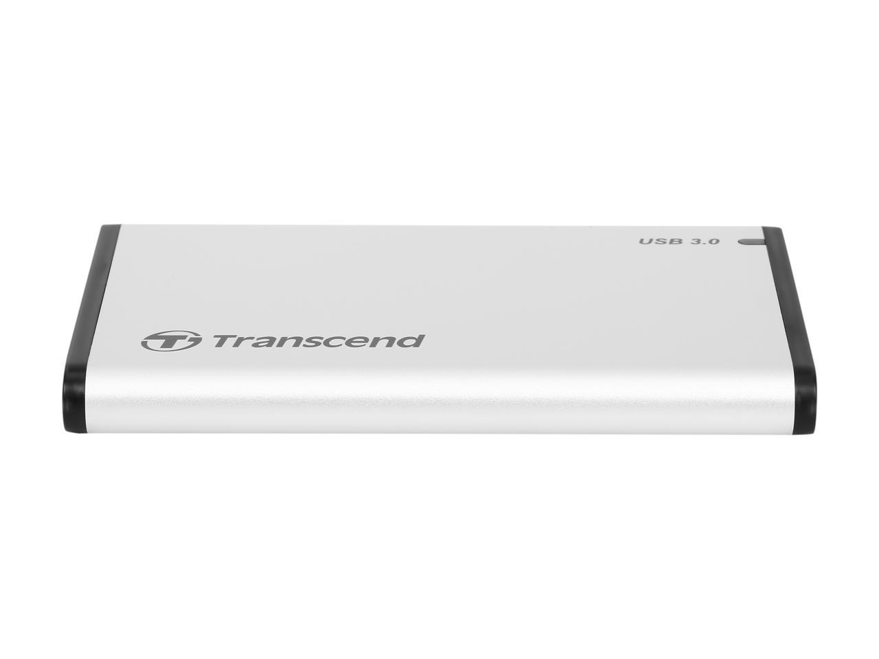 Transcend TS0GSJ25S3 2.5" Silver SATA III 6Gb/s USB 3.1 Gen 1 (backward compatible with USB 2.0) External Enclosure