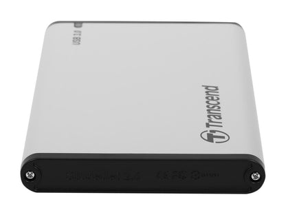Transcend TS0GSJ25S3 2.5" Silver SATA III 6Gb/s USB 3.1 Gen 1 (backward compatible with USB 2.0) External Enclosure