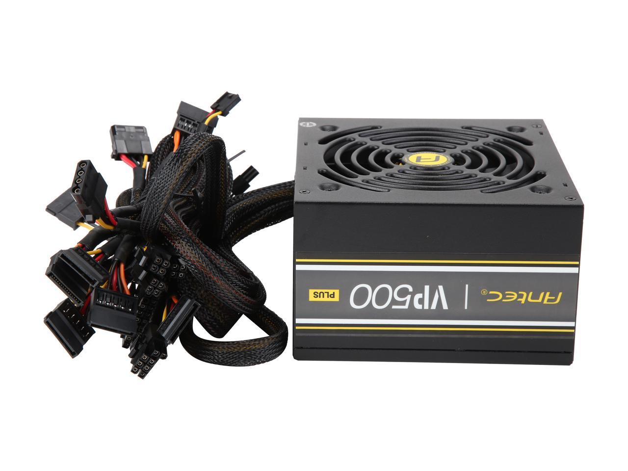 Antec Value Power Series VP500 Plus, 500W Non-Modular, 80 PLUS Certified, Thermal Manager, CircuitShield Protection, 120 mm Silent Fan with 3-Year Warranty