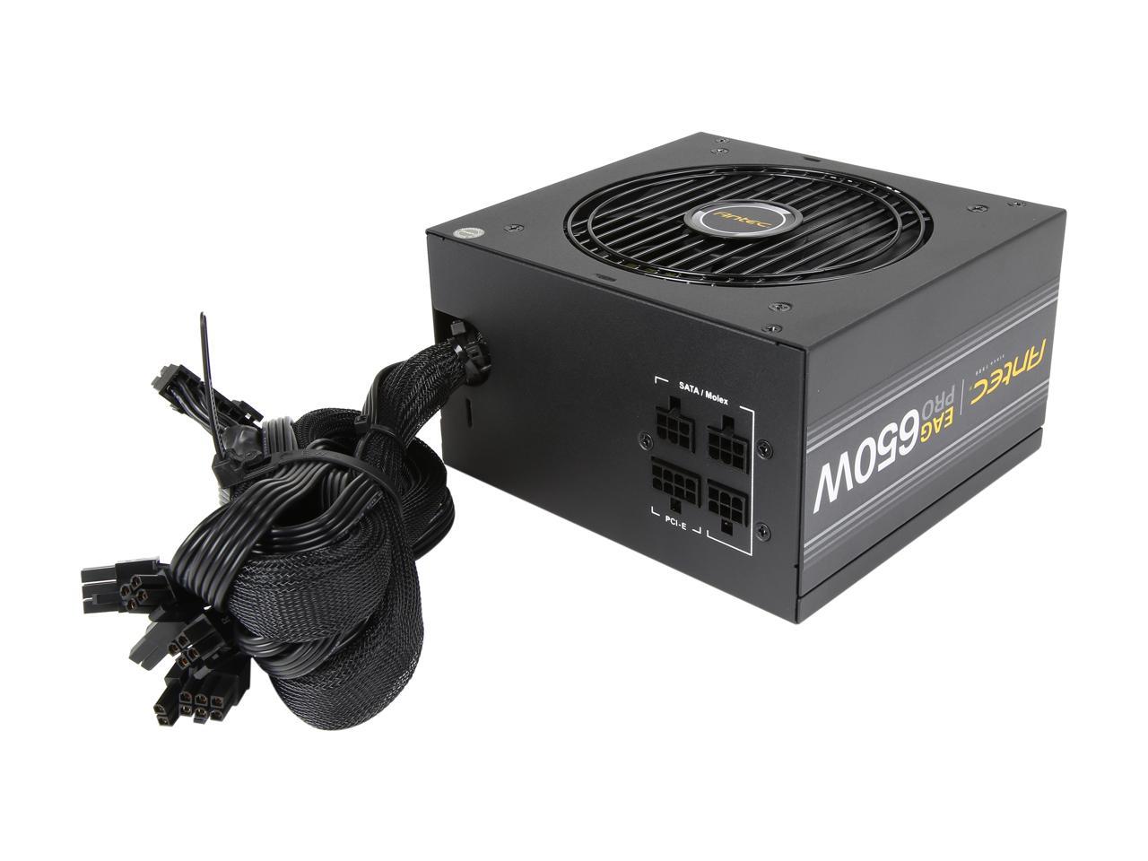 Antec Earthwatts Gold Pro Series EA650G Pro 650W Semi-Modular, 80 PLUS GOLD, 120mm Silent Fan, PhaseWave Design, 7 Year Warranty