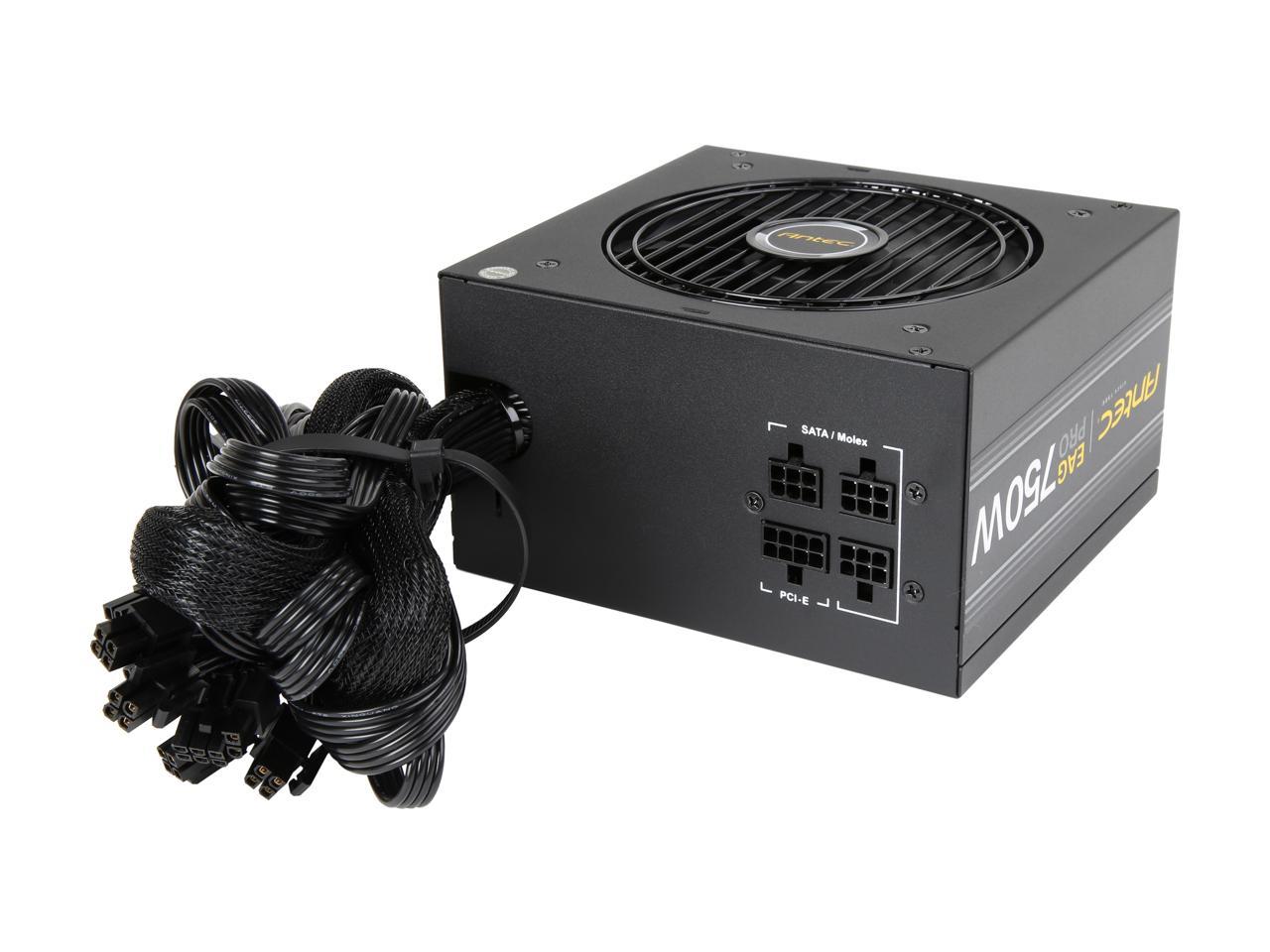 Antec Earthwatts Gold Pro Series EA750G Pro 750W Semi-Modular, 80 PLUS GOLD, 120mm Silent Fan, PhaseWave Design, 7 Year Warranty