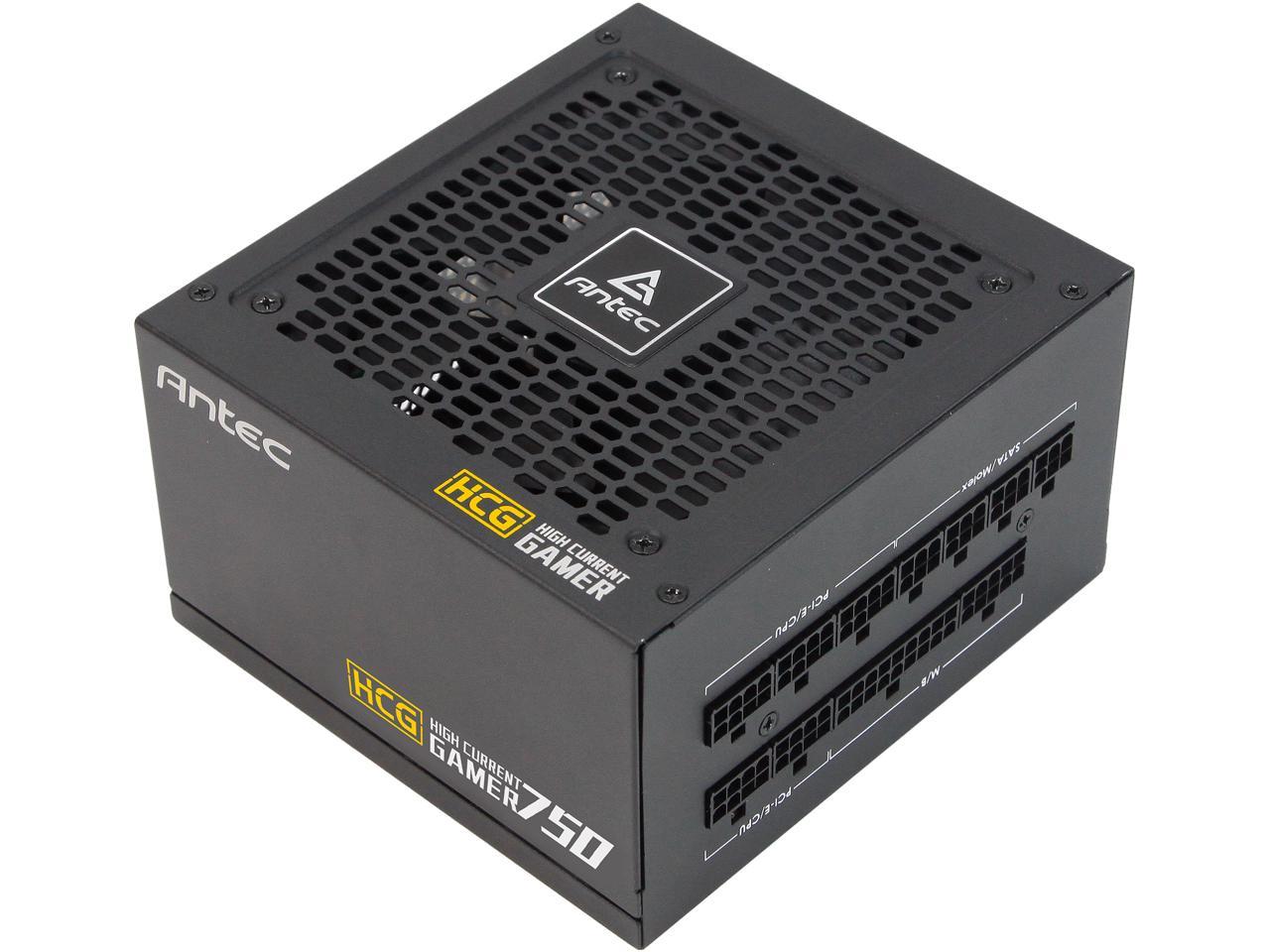 Antec High Current Gamer Series HCG750 Gold, 750W Fully Modular, Full-Bridge LLC and DC to DC Converter Design, Full Japanese Caps, Zero RPM Manager, Compacted Size 140mm, 10 Year Warranty