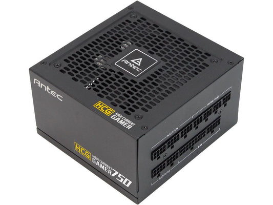 Antec High Current Gamer Series HCG750 Gold, 750W Fully Modular, Full-Bridge LLC and DC to DC Converter Design, Full Japanese Caps, Zero RPM Manager, Compacted Size 140mm, 10 Year Warranty