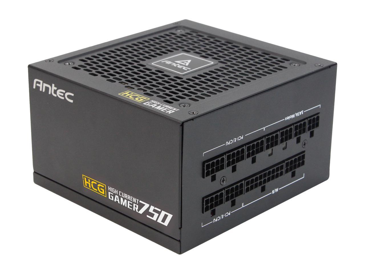 Antec High Current Gamer Series HCG750 Gold, 750W Fully Modular, Full-Bridge LLC and DC to DC Converter Design, Full Japanese Caps, Zero RPM Manager, Compacted Size 140mm, 10 Year Warranty