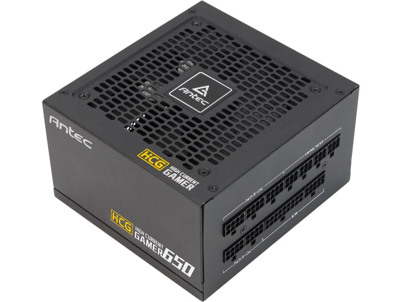 Antec High Current Gamer Series HCG650 Gold, 650W Fully Modular, Full-Bridge LLC and DC to DC Converter Design, Full Japanese Caps, Zero RPM Manager, Compacted Size 140mm, 10 Year Warranty