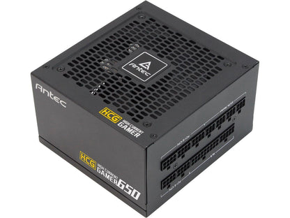 Antec High Current Gamer Series HCG650 Gold, 650W Fully Modular, Full-Bridge LLC and DC to DC Converter Design, Full Japanese Caps, Zero RPM Manager, Compacted Size 140mm, 10 Year Warranty