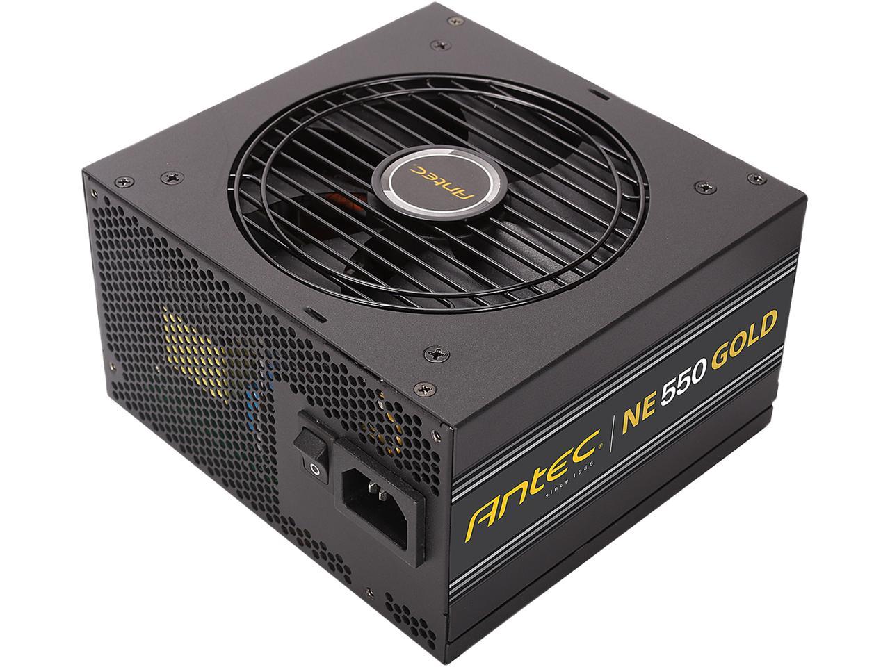 Antec NeoECO Series NE550G 550W ATX 12V / EPS 12V 80 PLUS GOLD Certified Semi-Modular Compact 140 mm Size 7 Year Warranty Power Supply