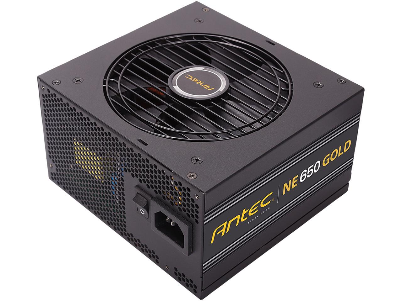 Antec NeoECO Series NE650G 650W ATX 12V / EPS 12V 80 PLUS GOLD Certified Semi-Modular Compact 140 mm Size 7 Year Warranty Power Supply