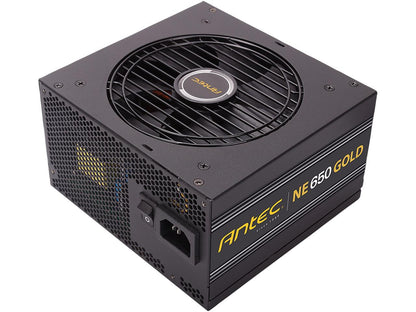Antec NeoECO Series NE650G 650W ATX 12V / EPS 12V 80 PLUS GOLD Certified Semi-Modular Compact 140 mm Size 7 Year Warranty Power Supply