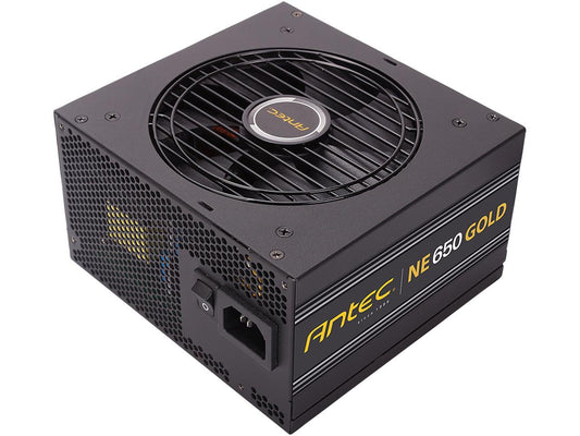 Antec NeoECO Series NE650G 650W ATX 12V / EPS 12V 80 PLUS GOLD Certified Semi-Modular Compact 140 mm Size 7 Year Warranty Power Supply