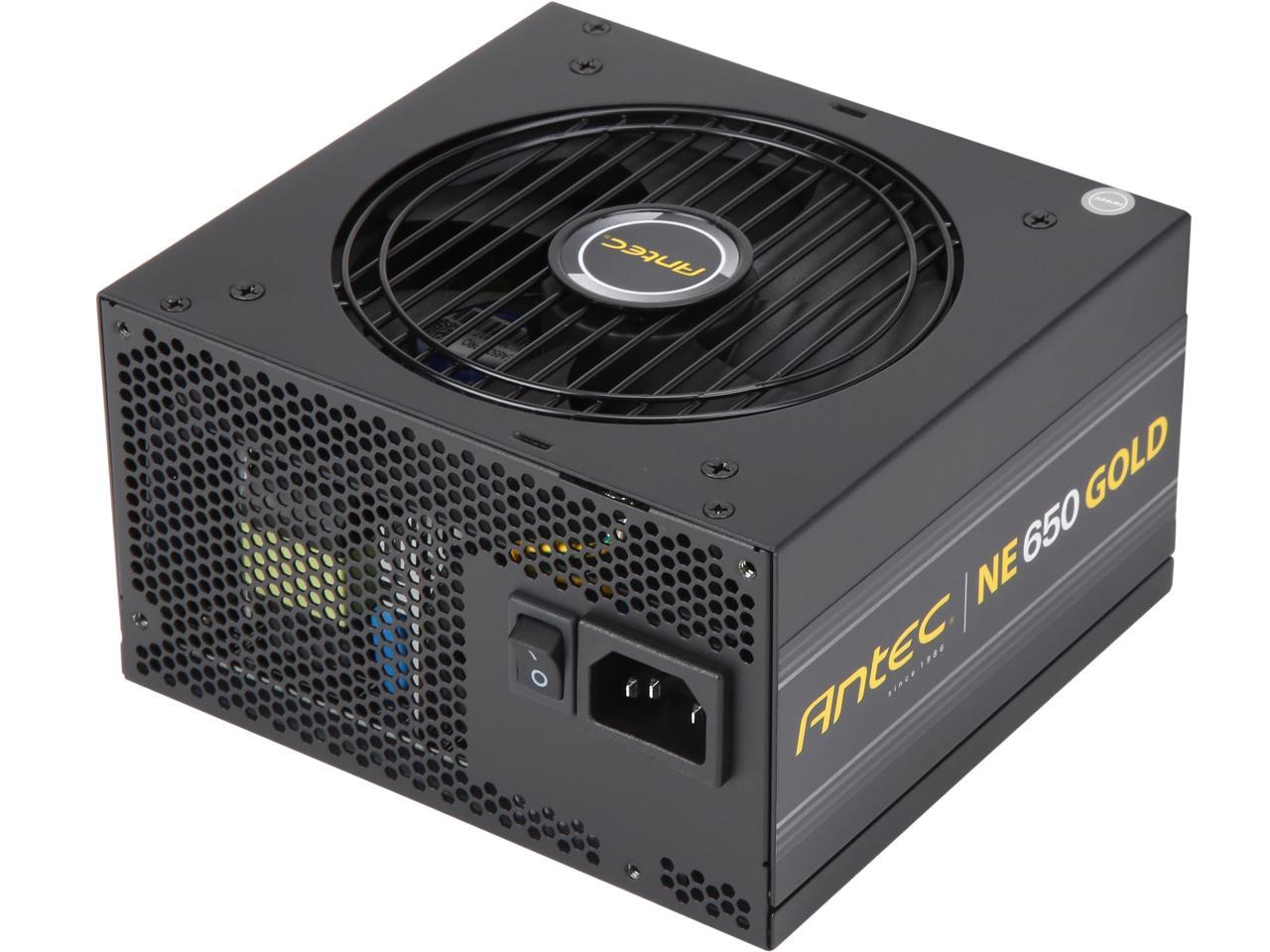 Antec NeoECO Series NE650G 650W ATX 12V / EPS 12V 80 PLUS GOLD Certified Semi-Modular Compact 140 mm Size 7 Year Warranty Power Supply