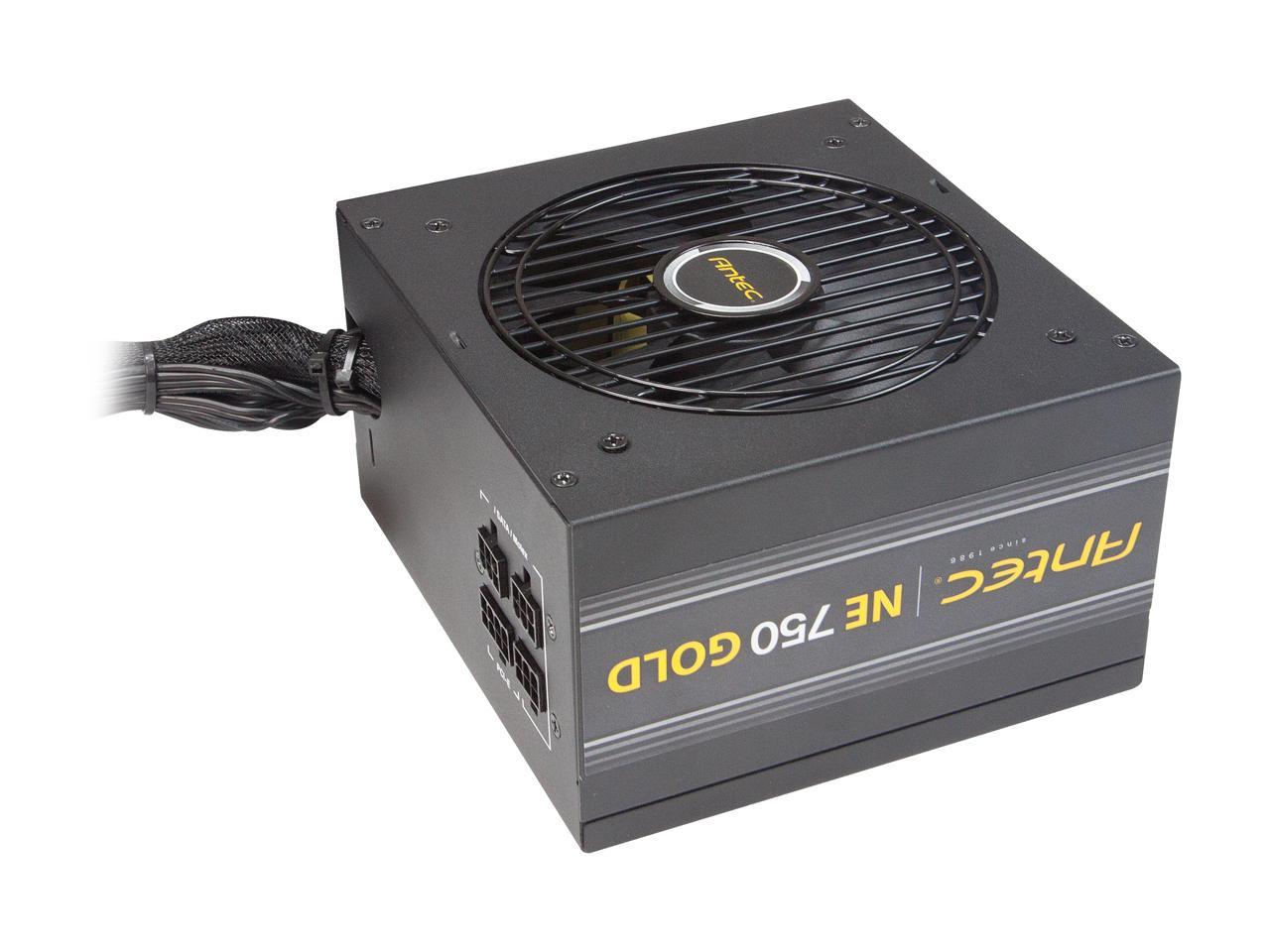 Antec NeoECO Series NE750G 750W ATX 12V / EPS 12V 80 PLUS GOLD Certified Semi-Modular Compact 140 mm Size 7 Year Warranty Power Supply