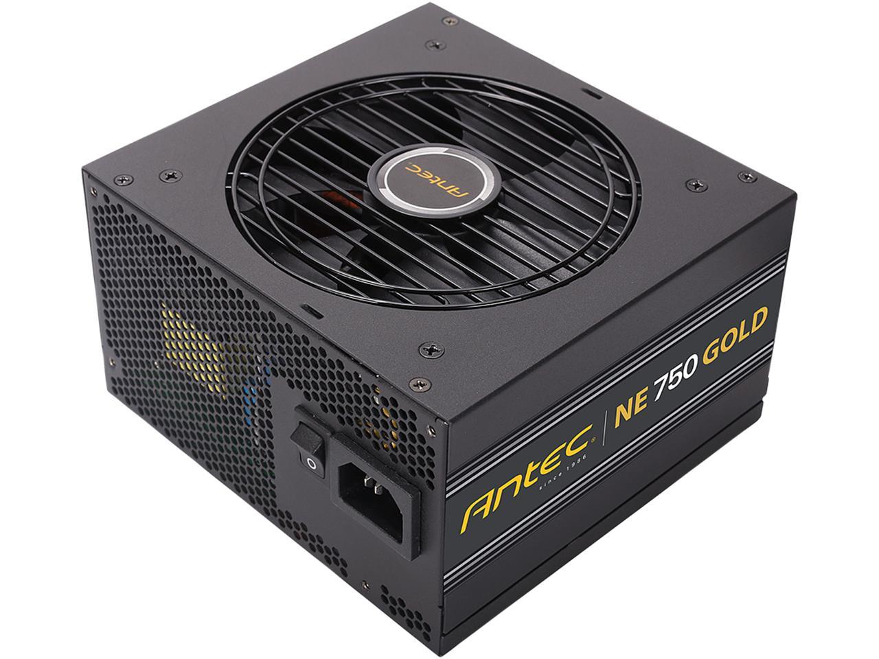 Antec NeoECO Series NE750G 750W ATX 12V / EPS 12V 80 PLUS GOLD Certified Semi-Modular Compact 140 mm Size 7 Year Warranty Power Supply