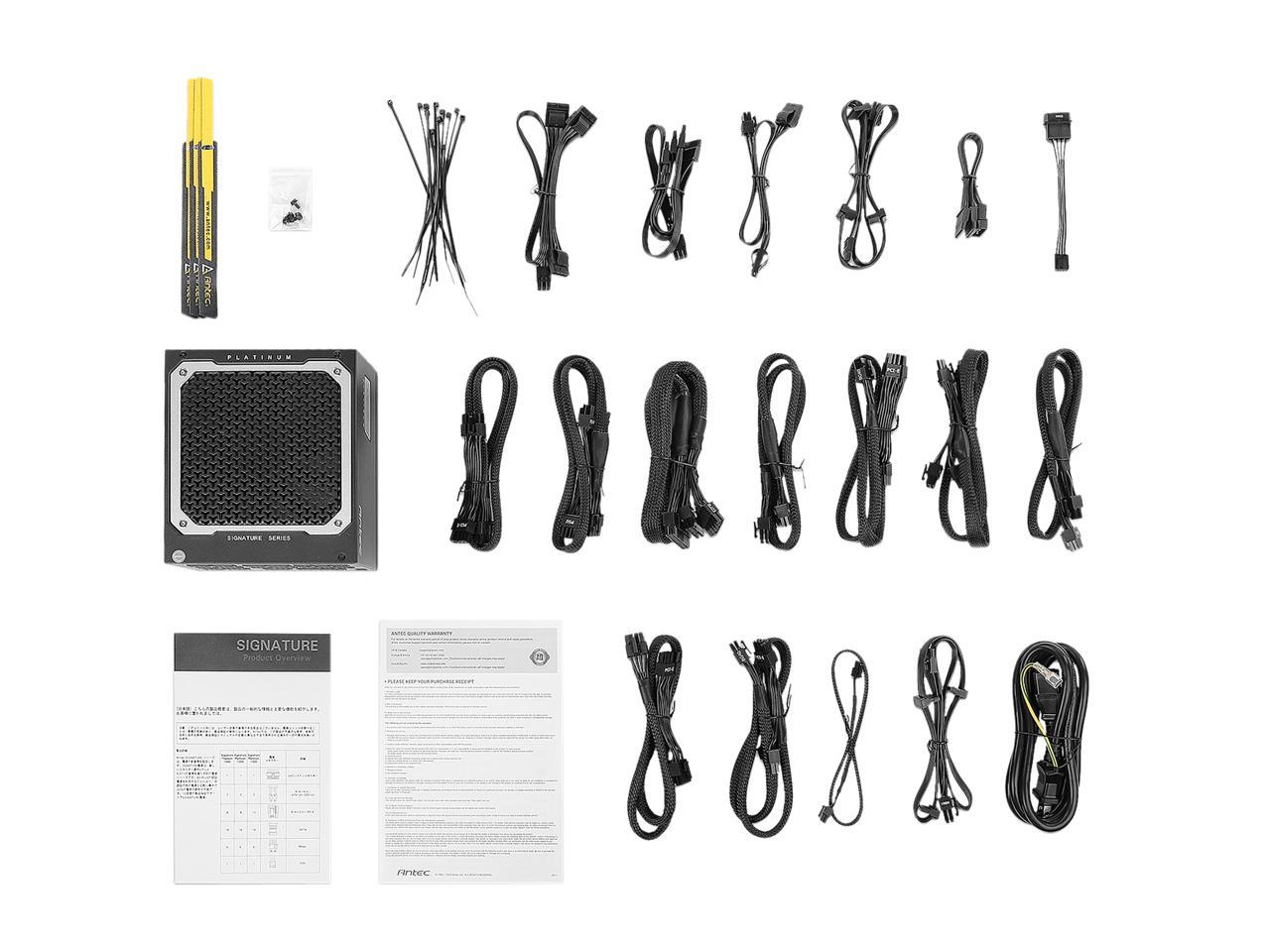 Antec Signature Series SP1000, 80 PLUS Platinum Certified, 1000W Full Modular with OC Link Feature, PhaseWave Design, Full Top-Grade Japanese Caps, Zero RPM Mode, 135 mm FDB Silence & 10-Year Warranty