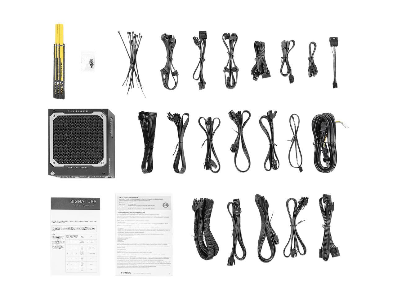 Antec Signature Series SP1300, 80 PLUS Platinum Certified, 1300W Full Modular with OC Link Feature, PhaseWave Design, Full Top-Grade Japanese Caps, Zero RPM Mode, 135 mm FDB Silence & 10-Year Warranty